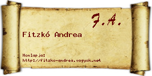 Fitzkó Andrea névjegykártya